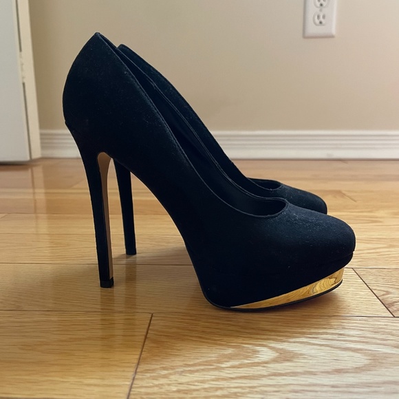 Aldo Black Suede Pumps - Picture 1 of 7